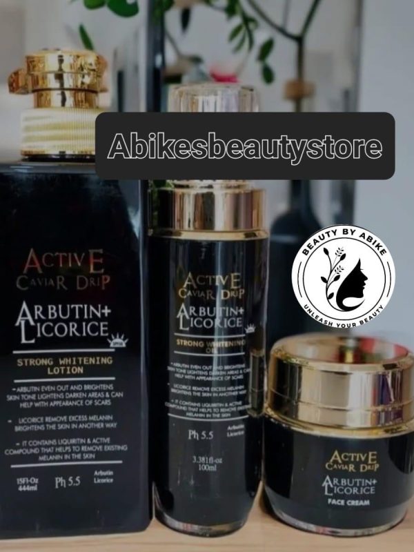 Body Lotion | Skincare store UK | UAE | USA | Canada | Active Caviar Drip Arbutin+ Licorice Strong Whitening Lotion, Serum, Face cream